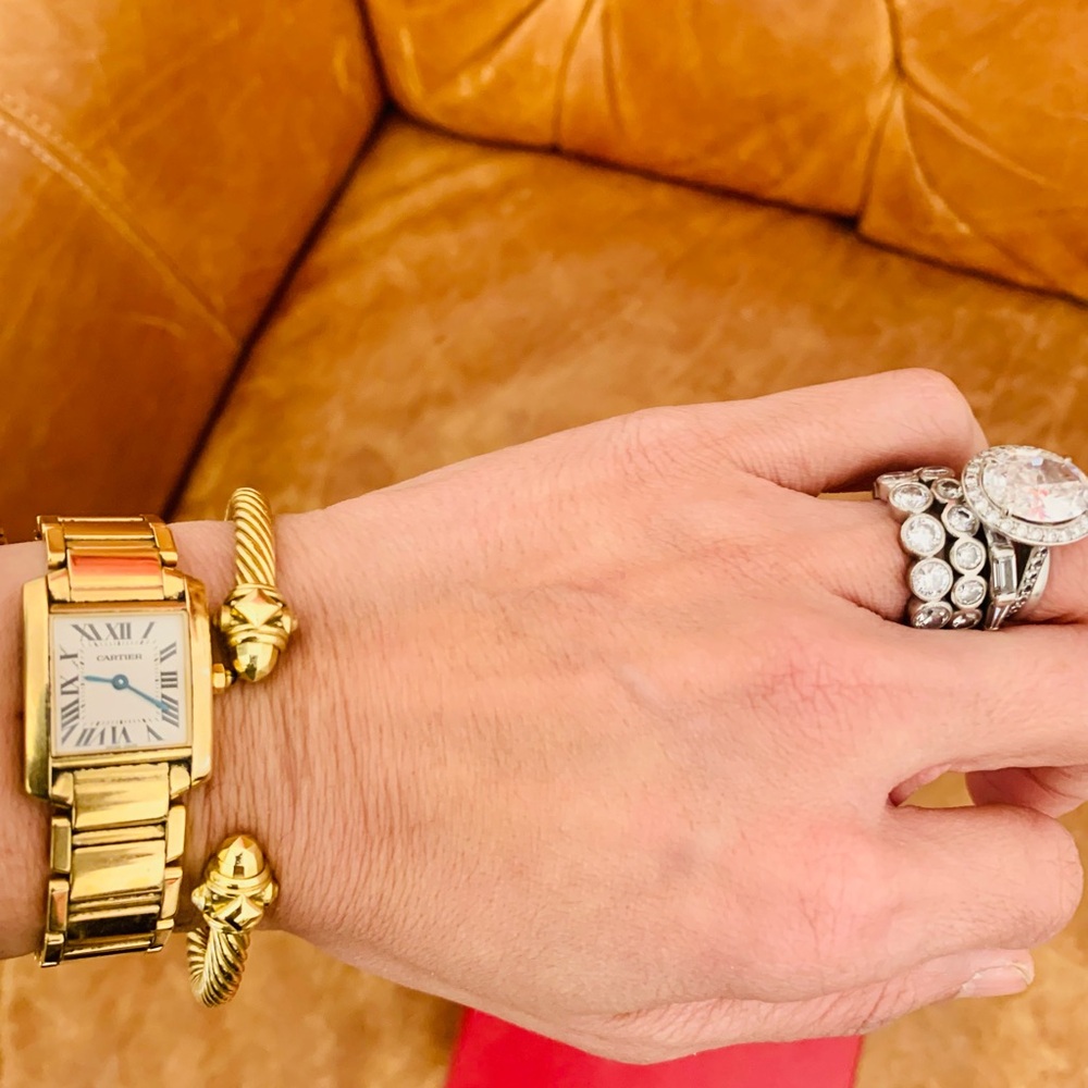 David Yurman 18k Yellow Gold Renaissance bracelet 5mm Authentic